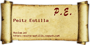 Peitz Estilla névjegykártya